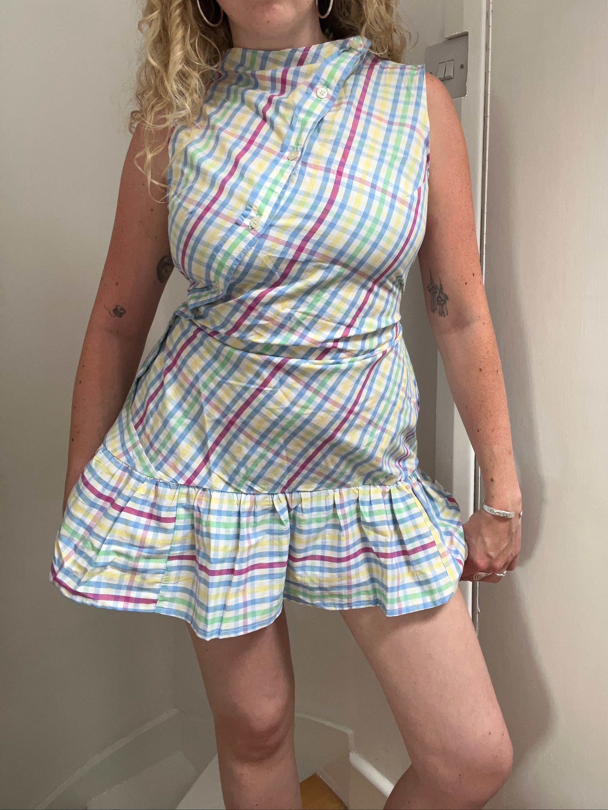 Asymmetric button up dress